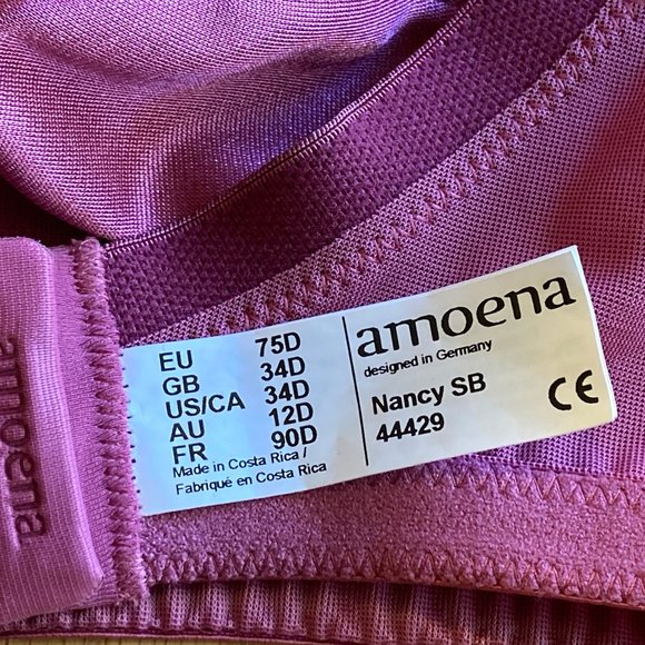 Amoena 34D Mauve NANCY WF Mastectomy Bra - Picture 5 of 6